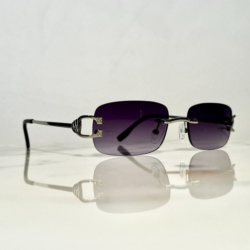 Bonano Venician Rimless Frames Sunglasses Glasses Vintage Designer